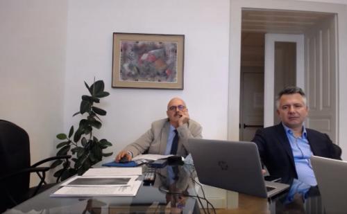 L'assessore regionale ai Sistemi informativi Sebastiano Callari alla videoconferenza Cobul